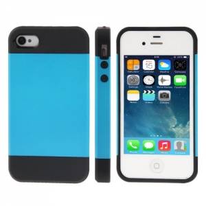 Купить чехол накладка Slim Armor Series для iPhone 4/4S (Blue) 