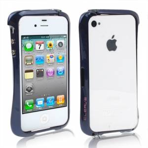 Металлический чехол Theodor для iPhone 4/4S в стиле бампера (navy blue)