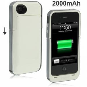 Mophie Juice Pack Plus Outdoor внешний аккумулятор-чехол для iPhone 4, 4S емкость 2000 mAh (белый)