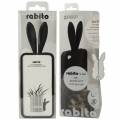 Rabito - чехол для iPhone  SE / 5S / 5 с ушами кролика и пушистым хвостом (черный)