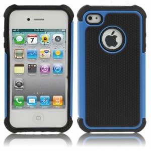 Купить Противоударный чехол для iPhone 4/4S Tough Armor Case (Синий) недорого