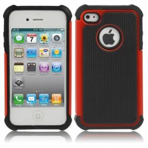 Купить противоударный чехол для iPhone 4/4S Tough Armor Case (Красный) недорого