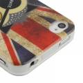 Гелевый чехол для iPhone 4 / 4S с флагом Англии ретро стиль UK flag с совой