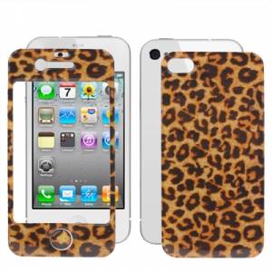 Купить наклейка Leopard для iPhone 4 / 4S на стекло и на заднюю панель комплект (Front+Back) в интернет магазине