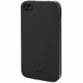 Гелевый чехол книжка для iPhone 4/4S с прозрачным флипом (Black)