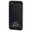 Задняя панель с логотипом Apple (черная) на замену для iPhone 4 под пятерку black&black