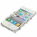 Витой чехол накладка для iPhone 4 / 4S с прозрачным узором (silver)