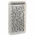 Витой чехол накладка для iPhone 4 / 4S с прозрачным узором (silver)