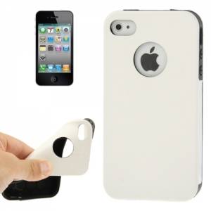 Купить Чехол накладка для iPhone 4/4S с фактурой под кожу Crazy Horse (White)