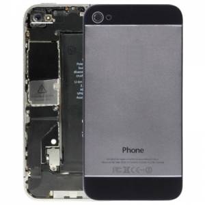 Задняя панель (черная) на замену для iPhone 4s сменный корпус под пятерку black&slate