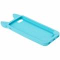 Силиконовый 3D чехол с ушками для iPhone 5C - KOKO (голубой) 