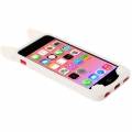 Силиконовый 3D чехол с ушками для iPhone 5C - KOKO (белый)