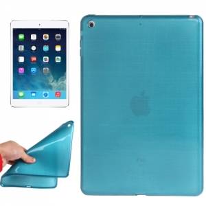 Купить гелевый чехол Brushed Texture для iPad Air / iPad 2017 прозрачно-синий)