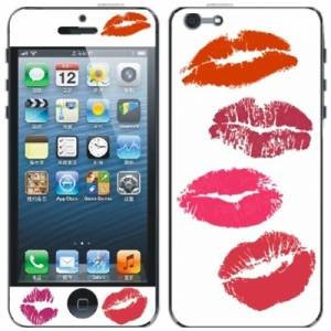 Купить наклейка Red Lips для iPhone 5 / 5S на стекло и на заднюю панель комплект (Front+Back) в интернет магазине