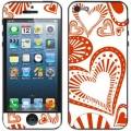 Наклейка Heart для iPhone 5 / 5S на стекло и на заднюю панель комплект (Front+Back)