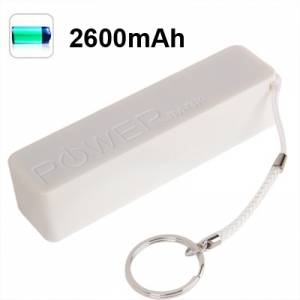 Внешний аккумулятор 2600 mAh для iPhone 6, 5 / 5S / 4 / 4S / Samsung / HTC / Nokia / и др. (белый)