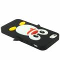 Силиконовый 3D чехол пингвин для iPhone 5 / 5S (черный)