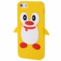 Силиконовый чехол Пингвин для iPhone 5 / 5S (желтый)