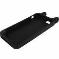 Силиконовый 3D чехол с ушками для iPhone SE / 5S / 5 - KOKO (черный)