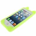 Силиконовый 3D чехол с ушками для iPhone 5 / 5S - KOKO (желтый) 