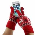 Модные перчатки с оленями для гаджетов с сенсорным экраном iPhone, iPad, Samsung, HTC и др. (красные)