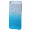 Чехол накладка с каплями Raindrops для iPhone 5/5S (прозрачно-голубой)