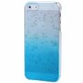 Чехол накладка с каплями Raindrops для iPhone 5/5S (прозрачно-голубой)