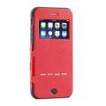 Чехол книжка для iPhone 5 / 5S / SE Tough Armor с окошком Call ID и слайдером для ответа (Красный)