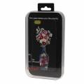 Чехол накладка iPsky со стразами для iPhone 5 / 5S ваза с цветами на черном фоне 3D эффект