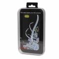 Чехол накладка iPsky со стразами для iPhone SE / 5S / 5 орхидеи на черном фоне 3D эффект