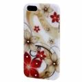 Чехол накладка Fashion Flower со стразами для iPhone 5 / 5S (вид 1)