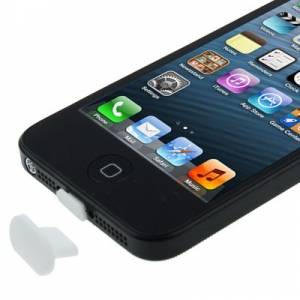 Заглушка в разъем для зарядки (белая) для iPhone 6 / 6 Plus, 5 / 5S, iPad mini, iPad 4, iPad Air / Air 2, iPod Touch 5