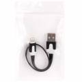 Короткий USB кабель Noodle Style Lightning 8 pin плоский черный (15 см) для iPhone 6 / 6 Plus, 5 / 5S, iPad mini / mini 2 Retina, iPad Air / Air 2, iPad 4, iPod touch 5