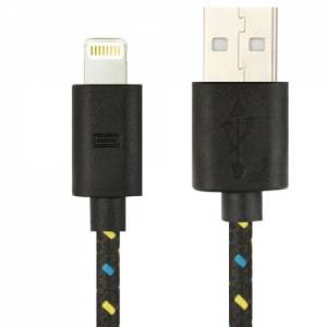 Купить USB кабель 8 pin в нейлоновой оплетке для iPhone/ iPod/ iPad 