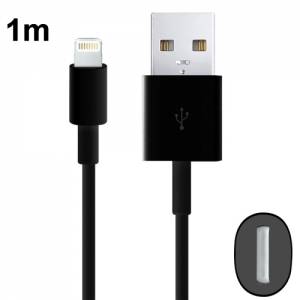 Купить USB кабель 8 pin lightning черный 1 метр для iPhone 6 / 6 Plus, 5 / 5S / 5C, iPad mini / mini 2 Retina, iPad 4, iPad Air / Air 2, iPod touch 5 (iOS 7) в интернет магазине