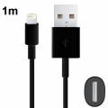 USB кабель 8 pin lightning черный 1 метр для iPhone 6 / 6 Plus, 5 / 5S / 5C, iPad Air / Air 2, iPad mini / mini 2 Retina, iPad 4, iPod touch 5