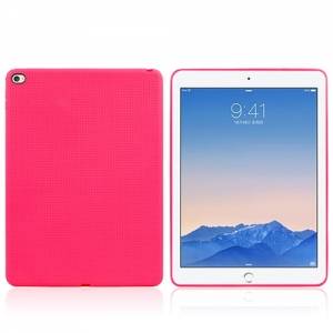 Купить силиконовый TPU чехол накладка для iPad Air 2 / iPad 6 - Honeycomb ярко розовый