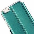 Чехол книжка для iPhone 6 с разъемом для карточек и подставкой (бирюзовый)