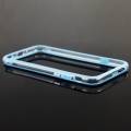 Гелевый чехол бампер для iPhone 6 с пластиковой прозрачной вставкой и кнопками (голубой) 