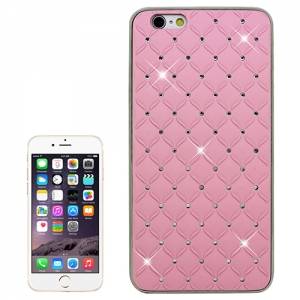 Купить чехол накладка Rhombus для iPhone 6/6S со стразами и ромбами розовый