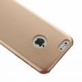 Тонкий чехол-накладка для iPhone 6 с покрытием под кожу (золотой)