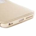 Кожаный чехол книжка для iPhone 6/6S Roar Crazy Horse с окошком Call ID, подставкой и разъемами для карточек (Gold)