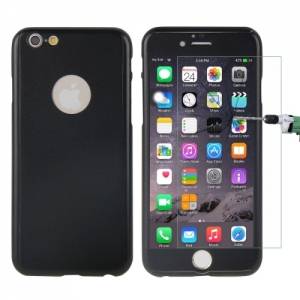 Купить чехол футляр Full Body для iPhone 6/6S с полной защитой со всех сторон со стеклом на экран в комплекте (черный)