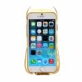 Чехол с ушками для iPhone 6 / 6S Wlons Cat Style 3D с ремешком (Gold)