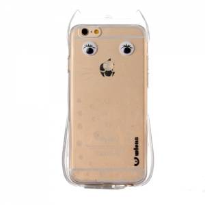 Купить чехол с ушками для iPhone 6 / 6S Wlons Cat Style 3D с ремешком (Transparent)