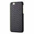 Чехол накладка Snakeskin для iPhone 6/6S под кожу змеи (Черный)