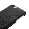 Чехол накладка Snakeskin для iPhone 6/6S под кожу змеи (Черный)