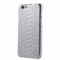 Чехол накладка Snakeskin для iPhone 6/6S под кожу змеи (Серебристый)