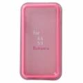 Гелевый чехол бампер для iPhone 6 Plus с пластиковой прозрачной вставкой и кнопками (розовый) 