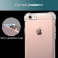 Прозрачный гелевый чехол для iPhone 6/6S с усиленной защитой, противоударный (черный)